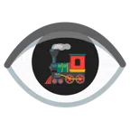 ojo + locomotora de vapor
