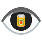ojo + comida enlatada