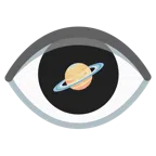 ojo + planeta con anillos