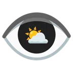 ojo + sol detrás de una nube