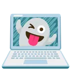Gespenst + Laptop
