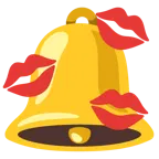 marca de beso + campana