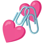 dos corazones + clips unidos