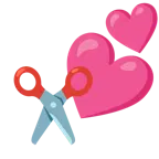 dos corazones + tijeras