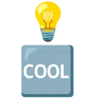 lâmpada + botão "COOL"