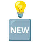 lâmpada + botão "NEW"