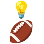lâmpada + bola de futebol americano