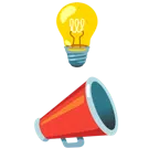 lâmpada + megafone