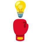 lâmpada + luva de boxe