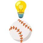 lâmpada + bola de beisebol