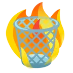 Feuer + Papierkorb