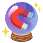 Kristallkugel + Magnet