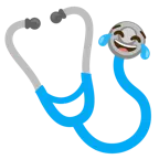 face with tears of joy + stethoscope