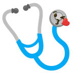 وجه يرسل قبلة + سماعة طبيب