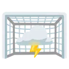 ゴールネット + 雷雲