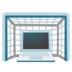 ゴールネット + ノートパソコン