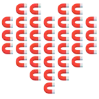 palo de corazones + imán