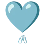 exclamación de corazón + clips unidos