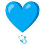 exclamación de corazón + estetoscopio
