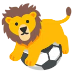 pallone da calcio + leone