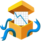 regalo + grafico con andamento negativo