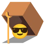 Mausefalle + lächelndes Gesicht mit Sonnenbrille