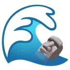 Welle + Statue