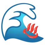 Welle + heiße Quellen