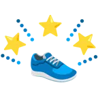 funkelnder Stern + Sportschuh