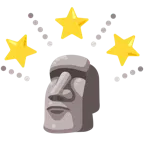 funkelnder Stern + Statue