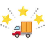 funkelnder Stern + Lieferwagen