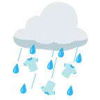 Wolke mit Regen + T-Shirt