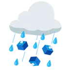 Wolke mit Regen + Urne mit Wahlzettel