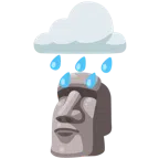 Wolke mit Regen + Statue