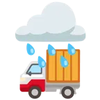 Wolke mit Regen + Lieferwagen