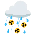 Wolke mit Regen + Radioaktiv