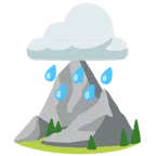 Wolke mit Regen + Berg