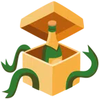 regalo + bottiglia stappata