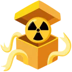regalo + simbolo della radioattività