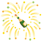 fuochi d’artificio + bottiglia stappata