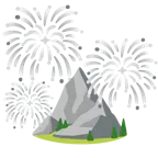 fuochi d’artificio + montagna