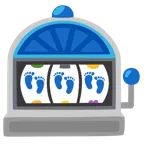 slot machine + impronta di piedi