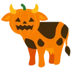 Kuhgesicht + Halloweenkürbis