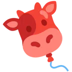 Kuhgesicht + Luftballon
