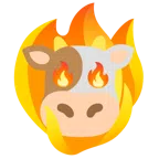 Kuhgesicht + Feuer
