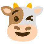 Kuhgesicht + zwinkerndes Gesicht