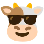 Kuhgesicht + lächelndes Gesicht mit Sonnenbrille