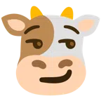 Kuhgesicht + süffisant lächelndes Gesicht