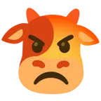 Kuhgesicht + schmollendes Gesicht