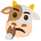 Kuhgesicht + nachdenkendes Gesicht
